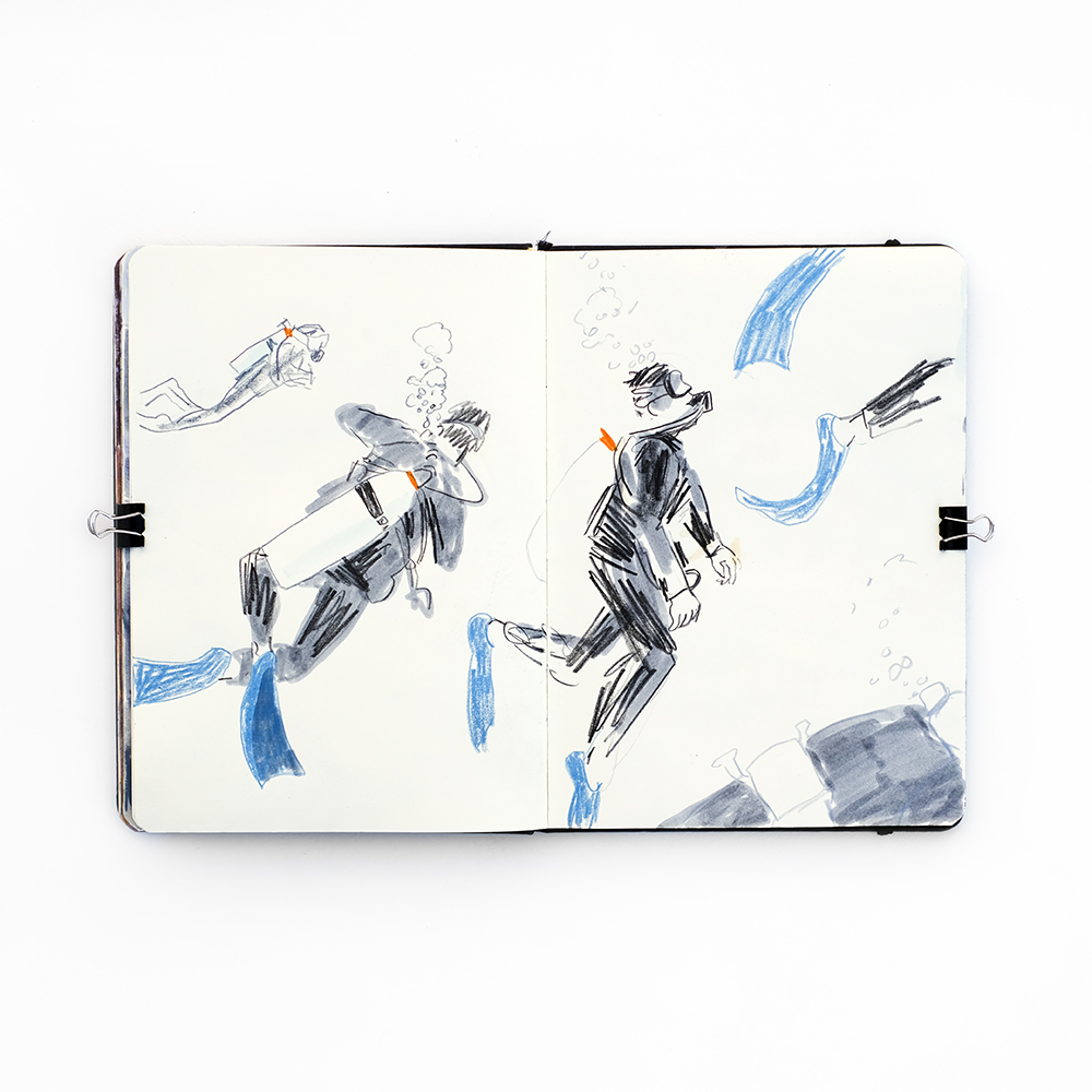 Fenne's sketchbook from March, Patreon sessions and art journal, www.Fenne.be