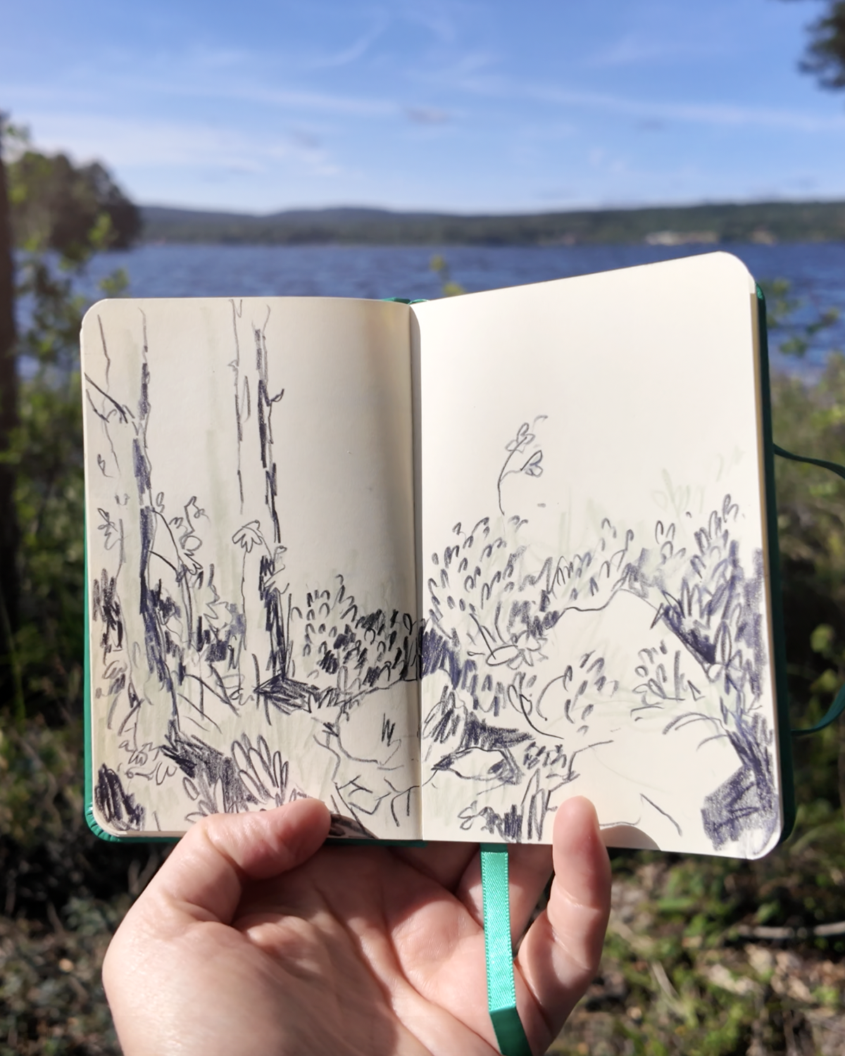 Plein air/drawing on location, illustrator, Sweden, www.Fenne.be