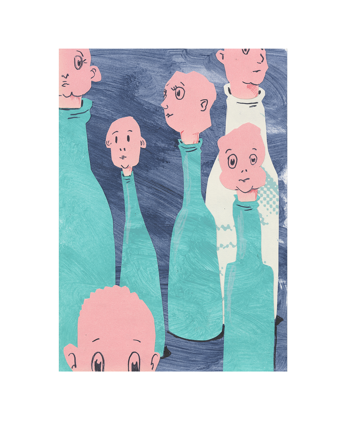 Funny bottles, collage, www.Fenne.be