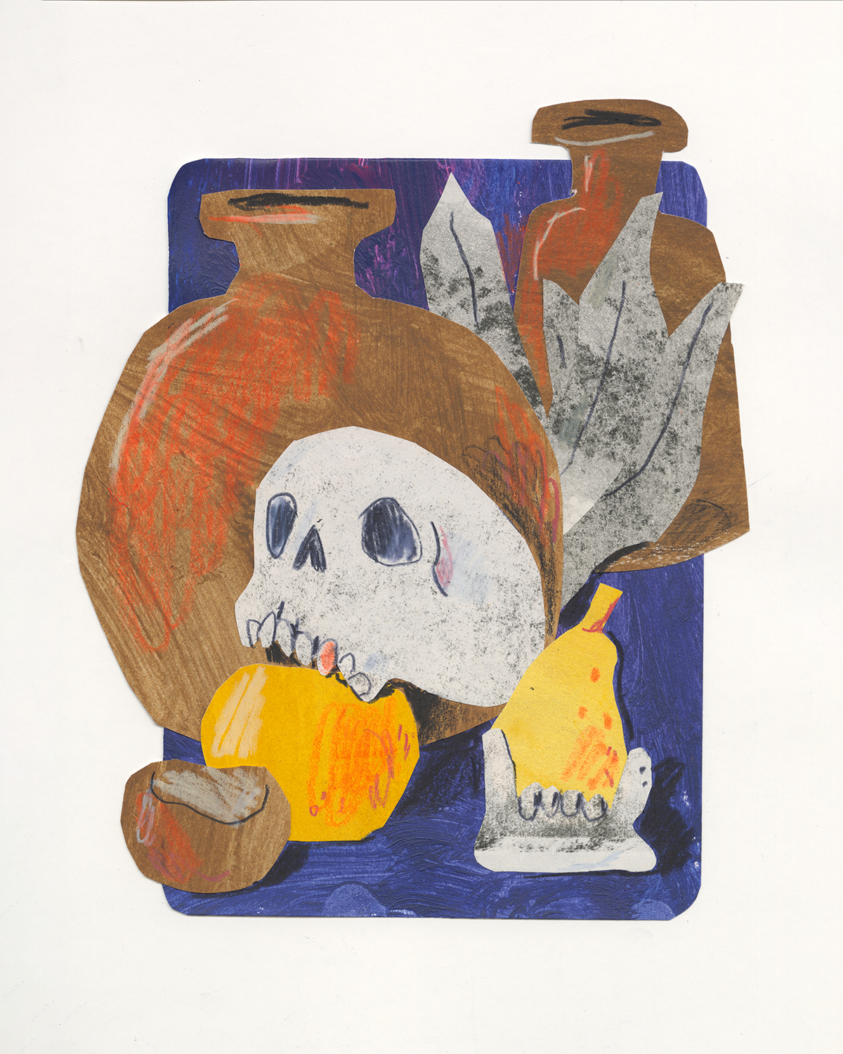 Still life with skull collage, www.Fenne.be
